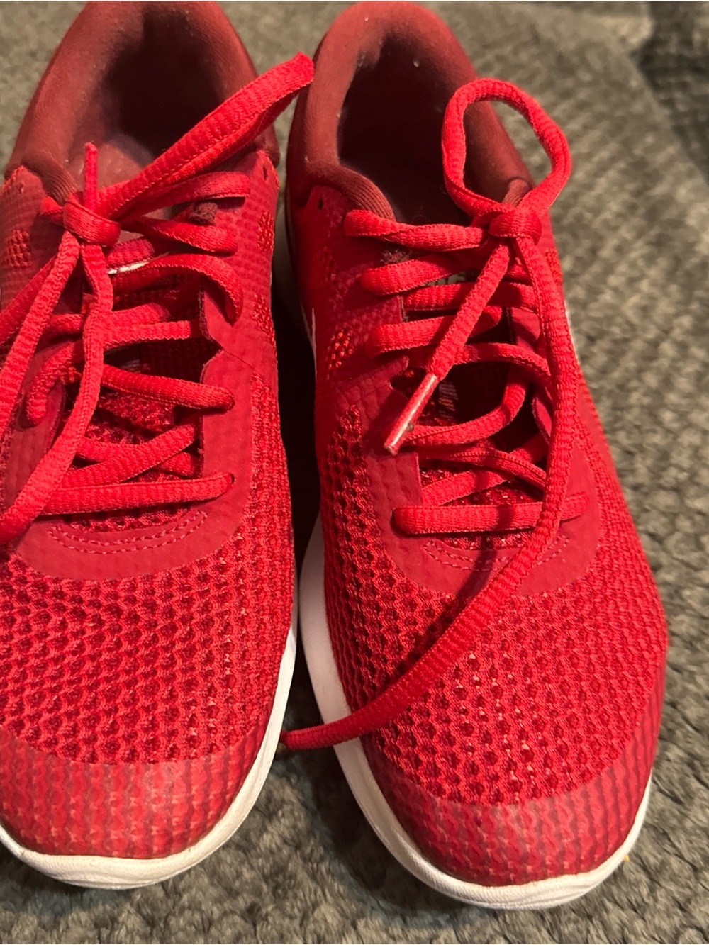 Nike Kids Red Mesh Sneakers